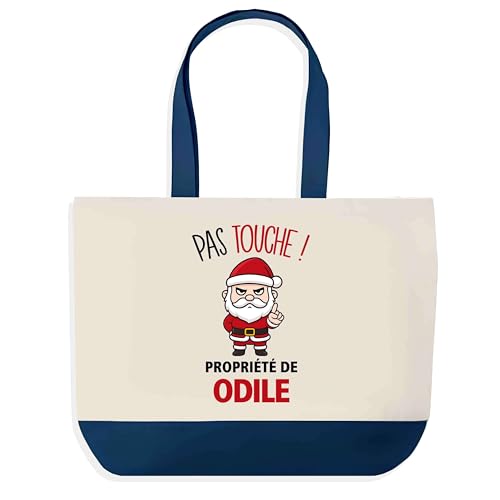 Sac Odile Pas Touche Père Noël, cadeau de Noël insolite et sac de course