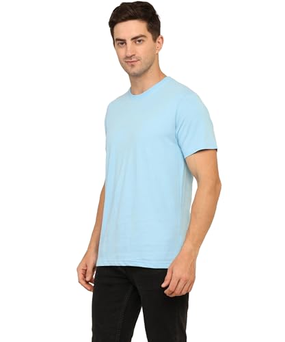 Image of Unisex Round Neck Plain T-Shirt | Combed Bio-Washed Ring Spun Cotton for Men & Women, Short Sleeves