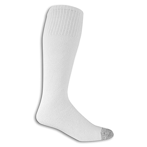 Fruit Of The Loom Men's 6 Pack Over The Calf Tube Socks, White, Sock Size:10-13/Shoe Size: 6-122