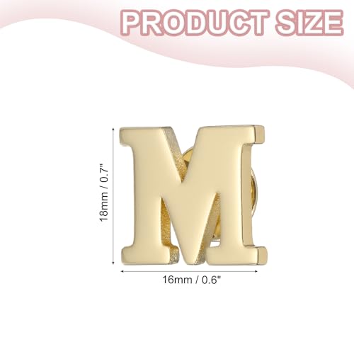 Image of PATIKIL Letter Lapel Pins, Initial Alphabet Collar Pins Letter Brooch Pins for Women Men Shirt Dress Suits