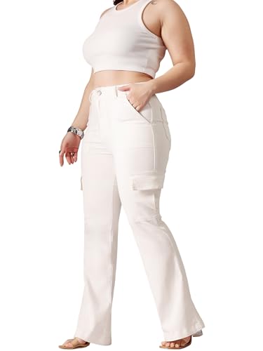 Image of Miss Chase A+ Women's Wide-Leg High Rise Regular Stretchable Denim Jeans