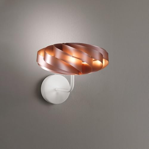 Aplique moderno 1 luz plana de polilux cobre D30 Made in Italy