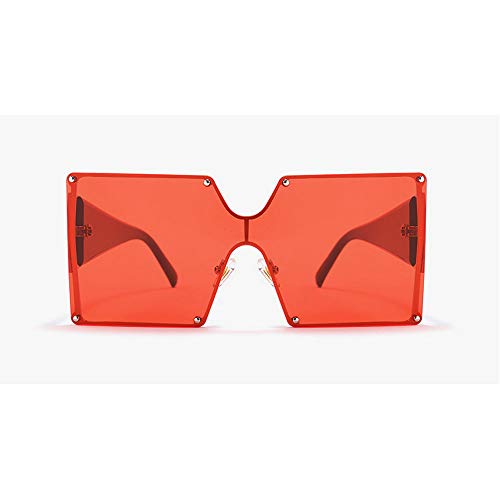 Image of mincl /Oversized Shield Sunglasses Woman 2019 Fashion Luxury Shades UV400 Vintage Flat Top Futuristic Sunglasses