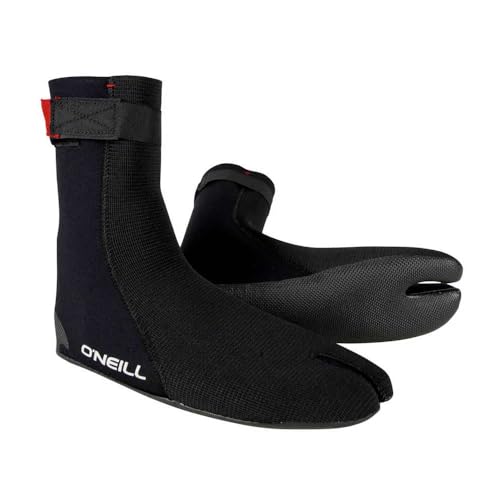 ONeill Heat Ninja Traje de Neopreno con Punta Dividida de 3 mm Botas Botas Negro - Unisex - Correa de espinilla antirrugas. 3mm