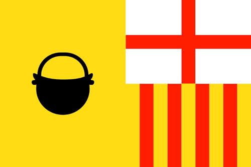 Drapeau Caldes de Montbui Espagne grand format pavillon historique espagnol - 2