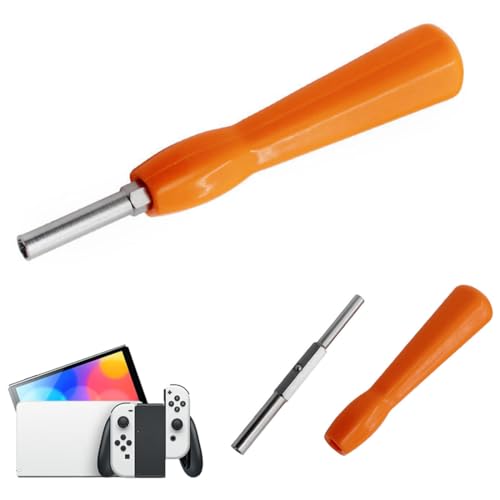 Gamebit-Schraubendreher 4.5mm & 3.8mm, Double-End-Bit-Sicherheit Gamebit-Schraubendreher-Kit Kompatibel mit Nintendo-Konsolen, NES, SNES, N64, GameBoy, GameCube, Virtual Boy, Spielekassetten (Orange)