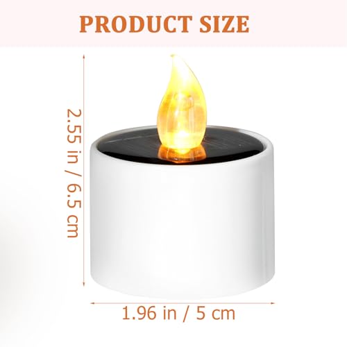 Vela de Té LED Solar SEWACC Lámpara Decorativa Mini de ABS Resistente 2