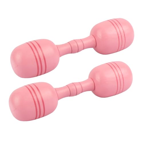 Alipis Mancuerna de Madera para 300g Par Rosa Juguete Educativo para Gimnasia Infantil Accesorio para Ejercicio y Desarrollo Coordinación Mano-Ojo