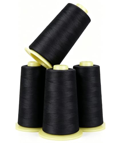 Hilos para Coser LNKA Negro 4 conos 3000 yardas miniatura 1
