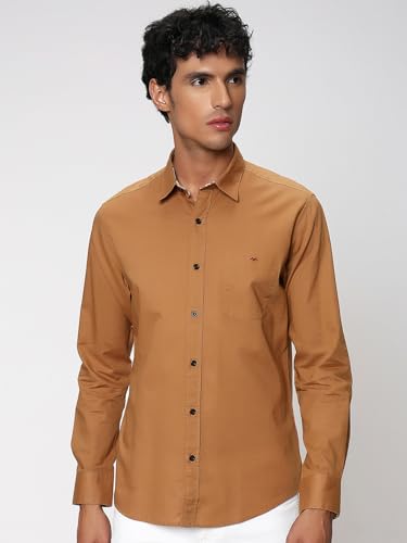 Image of MUFTI Mens Cotton Linen Slim Fit Shirt