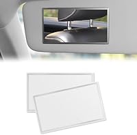 DIKEBAO 2 PCS Auto Kosmetikspiegel Sonnenblende Spiegel Selbstklebender Schminkspiegel Sonnenblende Makeup Spiegel Auto Visier Spiegel Sitzrückenspiegel für Auto-sonnenblende 15 * 8cm