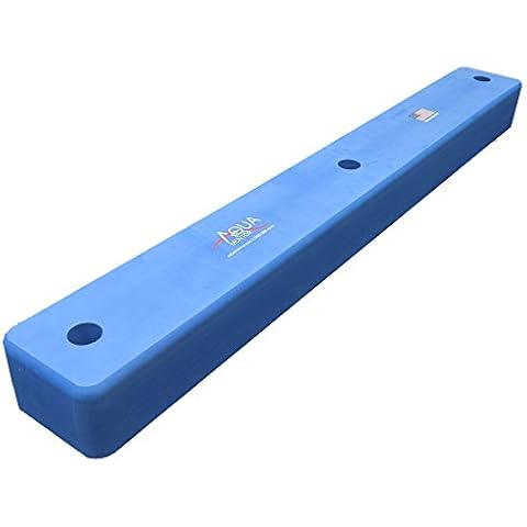 Aquamentor Marine Dock Bumpers - Made in the USA - High-Density PE Foam Boat & Dock Bumper Pads, Chip & Crack Resistant, Won't Rub Off on Boats (Blue, 48"L x 6"W x 4"H) Cover