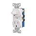 EATON TR274W Wall Plates, Black/Brass