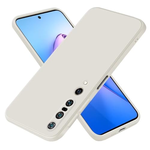 EASSGU Funda para Xiaomi MI 10 Pro 5G (6.67' Inches), Carcasa de Silicona Suave de TPU - Blanco Antiguo