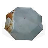 Sun Rain Umbrella: Der Baldachin besteht aus wasserabweisendem Stoff und schützt Sie gut vor Regen und Wind. Es verhindert auch die starken UV-Strahlen an sonnigen Tagen.