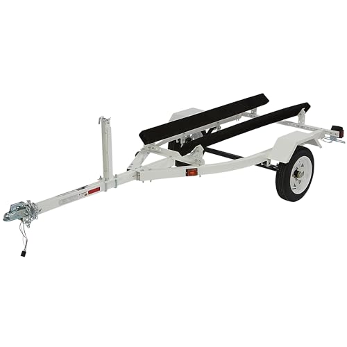 Ultra-Tow Boat Trailer Kit – Jet Ski & PWC Steel Trailer, 610-Lb Capacity, 6.4ft x 3.3ft Deck, Adjustable Bunks, DOT-Approved Lights