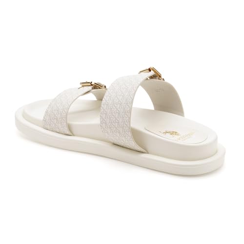 Image of U.S. POLO ASSN. Maria Black Footbed Flats With Monogram Logo