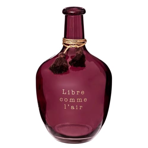 Atmosphera - Vase Dame Jeanne Gypsy - Verre - H31 cm - Prune