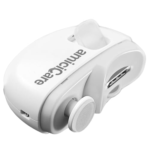 Image of amiciCare 2 in 1 Electric Nail Polisher, Dual Speed Rechargeable Portable Nail Clipper for Baby and Adult, Automatic Nail Trimming, Auto-Shut with Collector