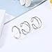 PATISORNA 3Pcs 925 Sterling Silver Open Adjustable Rings for Women Men Minimalist X Cross Arrow Heart Moon&Star Paperclip Rings Stackable Thumb Knuckle Simple Rings Set Size 6-9