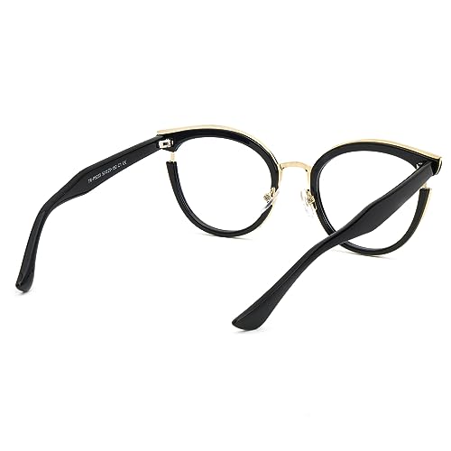 Image of Zeelool Classic Cat Eye Glasses Frame with Non-prescription Clear Lens for Women ZJGT414068