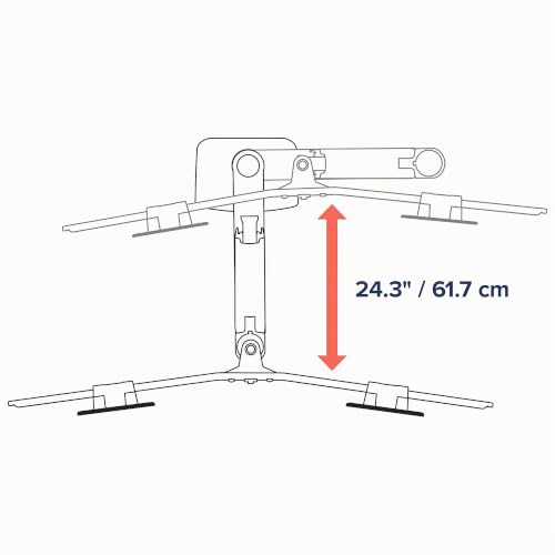 Bras LX Ergotron support double écran 25 pouces VESA bureau - 3