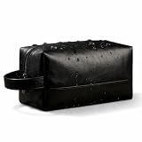 Men’s Toiletry Bag Travel Dopp Kit – Water-Resistant Shaving Organizer with Large Opening, Portable Bathroom Wash Bag for Travel & Gym Trip Toiletry Case Christmas Fathers Day Birthday Gifts (Black)
