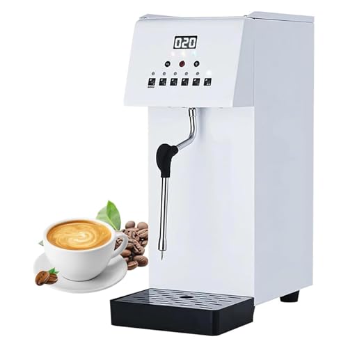 2500W業務用多機能泡立て器、プロ仕様6L自動スチーム泡立て器、スマートサーモスタット、デュアルモード(泡立て/沸騰)、304ステンレススチール、カフェ、ティーショップ、ホテルに必須