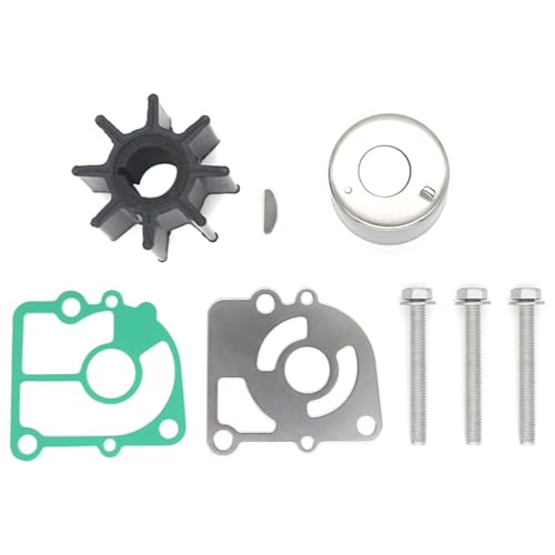 Image of 803748Q02 Outboard Water Pump Impeller Kit for Mercury Mariner 9.9 15 HP | Compatible with Nissan Tohatsu 9.9 15 18 20 HP Marine Boat Motor Engine Replacement 803748K02, 8M0122064, 362-87322-1