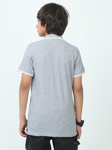 Image of Cotton Polo T-Shirt for Kids Boys Girls Half Sleeve, Regular Fit Tees for Boys Collared Casual Tshirts | Soft & Breathable Biowash Fabric | Half Sleeve