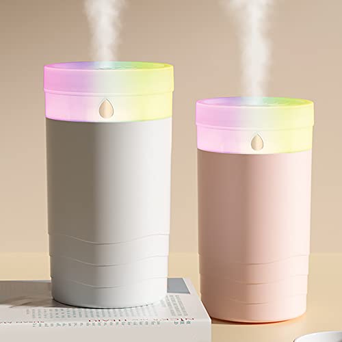 Keyiwa Night Light Humidifier, Colorful Humidifier Usb Humidifier For Home Office Desktop Bedroom Aromatherapy Humidification- Automatic Power Off (White) #TOP8