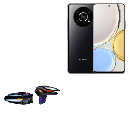 BoxWave Gaming Gear Compatible with Honor Magic4 Lite 5G - Touchscreen QuickTrigger Auto, Trigger Buttons Autofire Gaming Mobile FPS - Jet Black