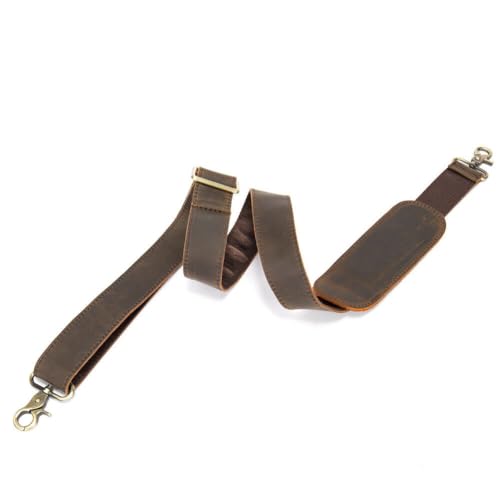 TEAMWILL Genuine Leather Replacement Strap Adjustable for Briefcase Luggage Messenger Bag3