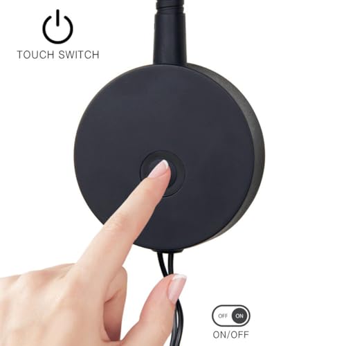 Lámpara de pared de aluminio Outanaya negra con foco flexible LED de 3w resistente para interiores 6