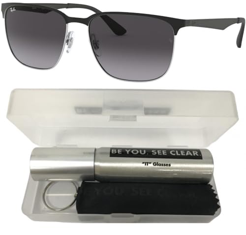 Ray-Ban RB3569 Sunglasses Bundle: RB 3569 90048G Black On Silver and Eyewear Cleaning Kit2