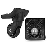 Ech.Apr 1 Pair Luggage Wheels Replacement Black Suitcase Wheels Replacement Parts Caster Trunk Wheels Luggage Suitcase Trolley