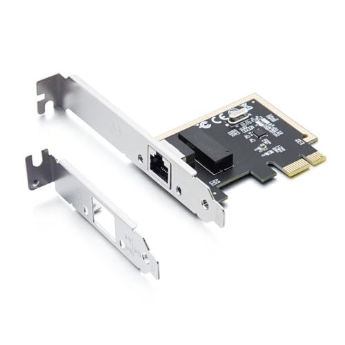 Image of H!Fiber 1Gb PCIe Network Card, auto-Negotiation 10 /100 /1000Mb /s, Gigabit PCIe NIC with Realtek RTL8111H Chip, Single RJ45 Port, PCIe X1, 1G Ethernet LAN Network Card for Windows /Linux /MAC