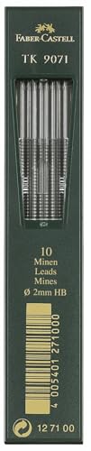 Faber-Castell 134600 - Fallminenstift TK 4600, Minenstärke 2 mm, HB, inklusive Minenspitzer im Abschlussknopf (mit Minen und Spitzer, 1 stück (1er Pack))