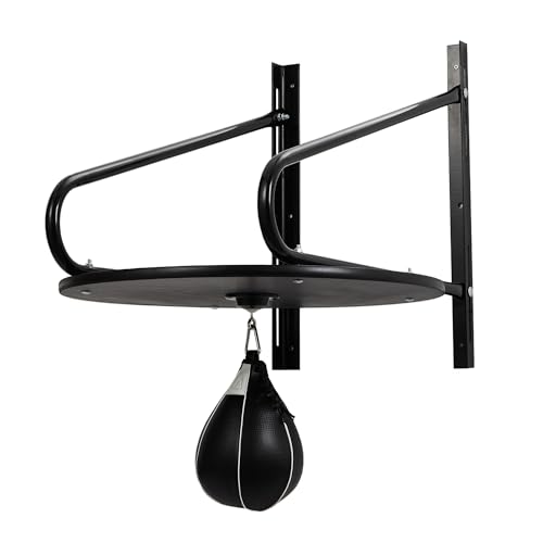 Heavy-Duty Adjustable Speed Bag Platform 24-Inch Wall Mount Boxing Kit with 360 Swivel for Professional Home Gym Training