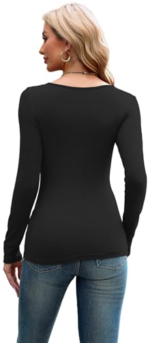 XIEERDUO Womens Long Sleeve Tops Slim Fit Fall Tops for Women 2025 Cutout Tops Y2K Ribbed Tshirt4
