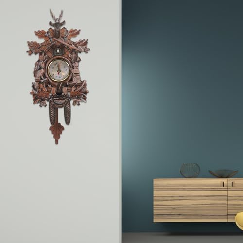 Reloj de cuco de pared para regalos de inauguración de madera retro Abaodam 8