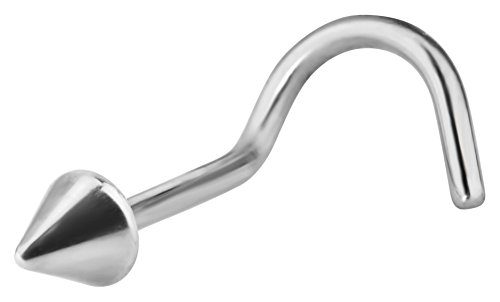Preisvergleich Produktbild Forbidden Body Jewelry Nasenschraube aus Chirurgenstahl, mit Stahlspitze, 20 g