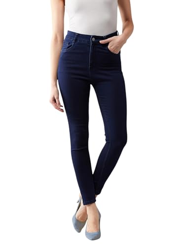 Image of Dolce Crudo Women's Skinny Fit High Rise Cropped Length Stretchable Denim Jeans