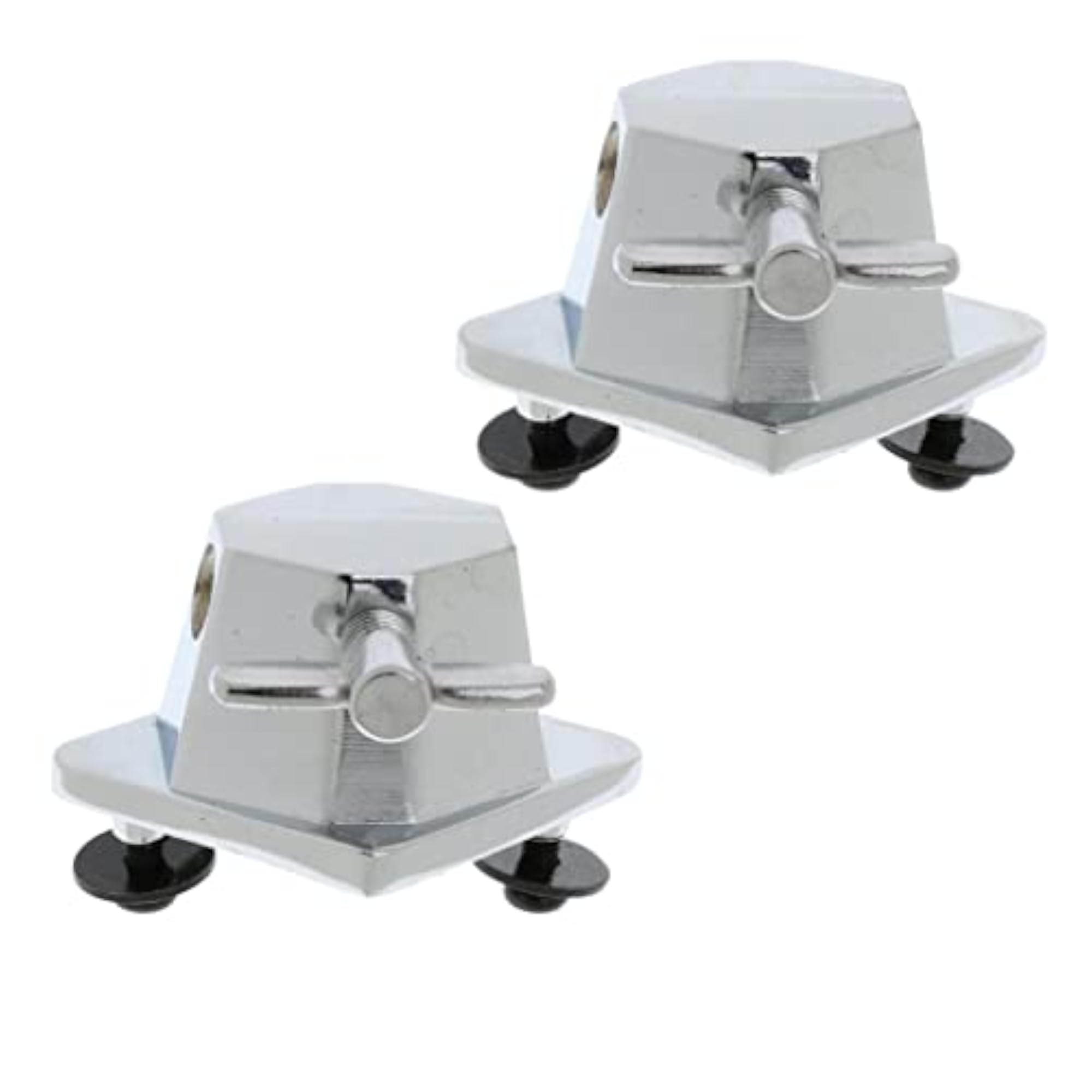 2Pcs Chrome Floor Tom Leg Mount Bracket Replacement Part