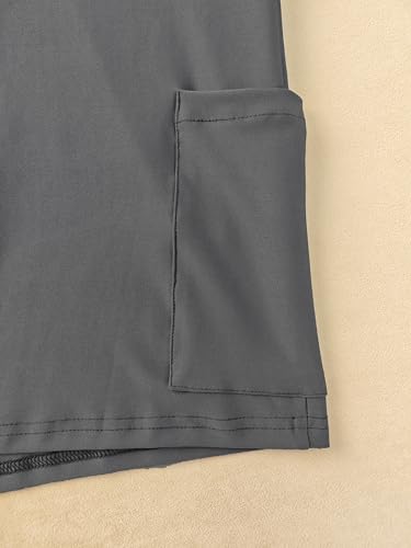 Image of Women's Play Dress, Short Sleeve Mini Skirt with Pockets, Black, Size XL