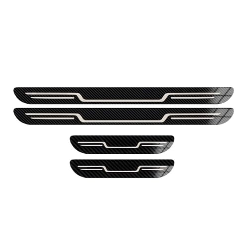 4PCS ドアガードステッカー のために Toyota RAV4 (XA30) 3. Gen, ステンレス鋼 耐摩耗性 車のドアシルプロテクター 汚れ防止 車用 サイドステップガード バンパー保護,A/Carbon Fiber Texture [並行輸入品