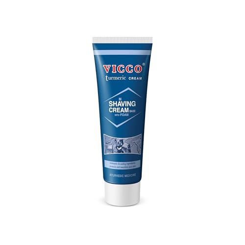 Vicco Turmeric In Shaving Cream Base I Ayurvedic Grooming For Men | Men’s Skin Care Essentials | Gentle On Sensitive Skin | Turmeric For Skin Soothing