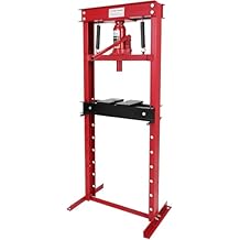 12 Ton h-Frame Hydraulic Press - Heavy Duty Garage/Shop Floor Tool with Press Plates, Adjustable Work Table | for Metalworking, Bearing Removal, Part Bending, Straightening & u-Joint Pressing