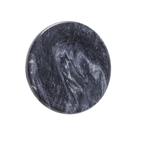 VALICLUD Plateau à Bijoux En Marbre Naturel Décoratif Noir 14 Cm Multifonction Pour Rangement Bagues Boucles D'oreilles Accessoires Mariage Chambre Salle De Bain