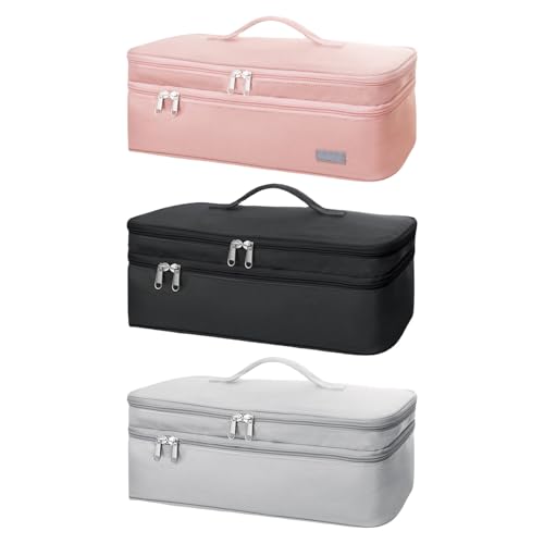 Rangement sèche-cheveux double couche étui portable gain de place sous vasque - 8